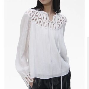Simkhai Jonathan Simkhai long-sleeve blouse crocheted size S